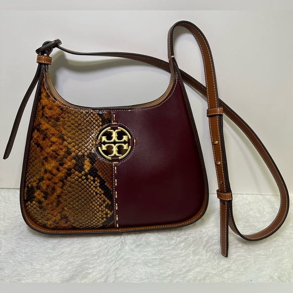 Tory Burch Brown and Tan Shoulder Bag with Gold Emblem🤎 - Picture 2 of 15